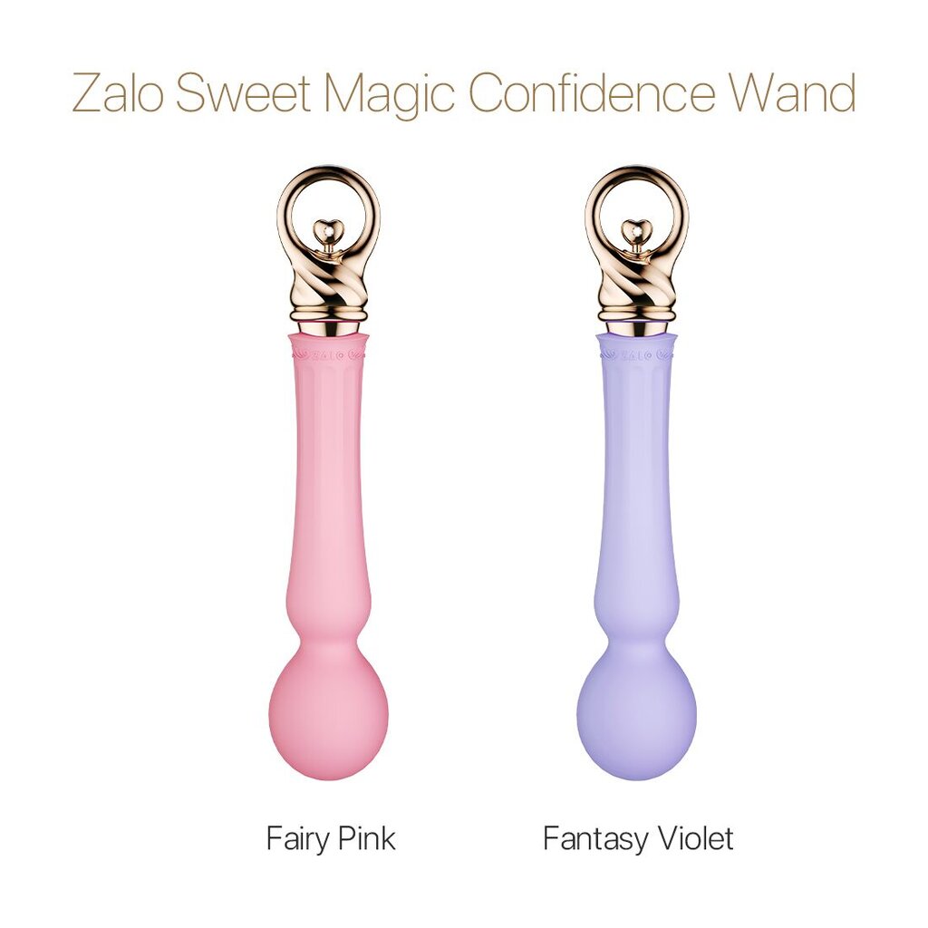 Вібромасажер із підігрівом Zalo Sweet Magic - Confidence Wand Fairy Pink - Фото №4