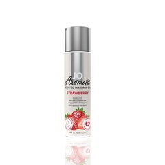 Натуральна масажна олія System JO Aromatix — Massage Oil — Strawberry 120 мл - Фото №1