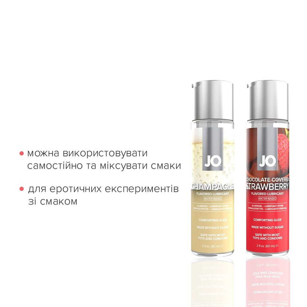 Набор лубрикантов JO Sweet&Bubbly — Champagne & Chocolate Covered Strawberry (2×60 мл) - Фото №1 Набор лубрикантов JO Sweet&Bubbly — Champagne & Chocolate Covered Strawberry (2×60 мл) - Фото №1