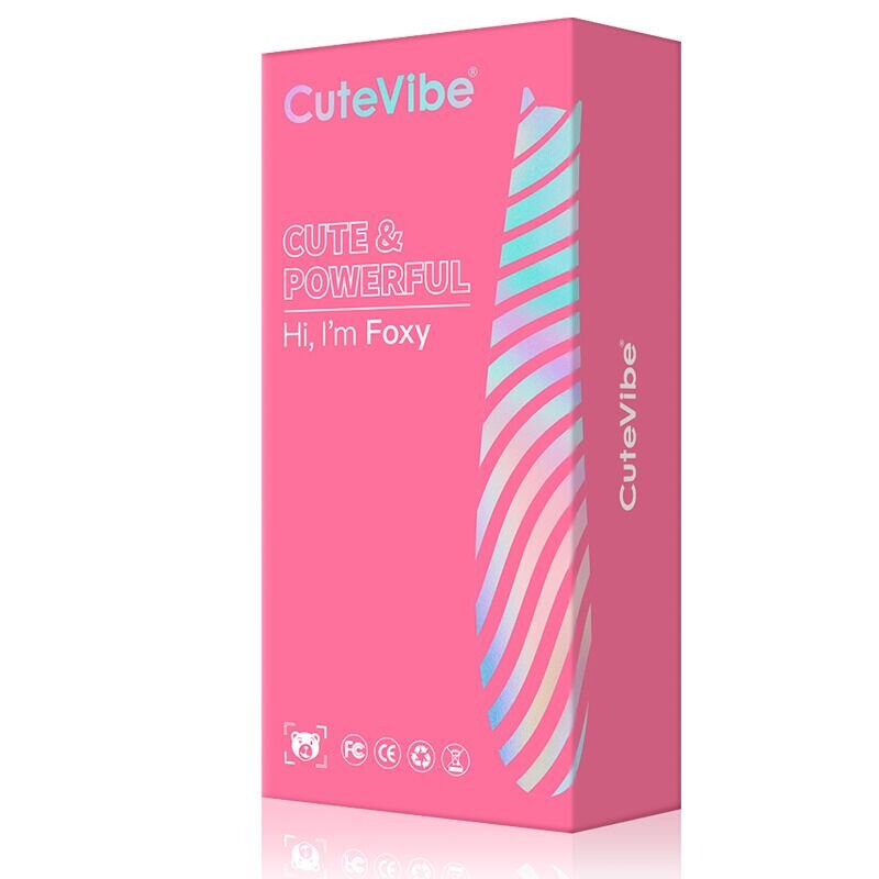 Вакуумный стимулятор с вибрацией CuteVibe Foxy Pink - Фото №4 Вакуумный стимулятор с вибрацией CuteVibe Foxy Pink - Фото №4
