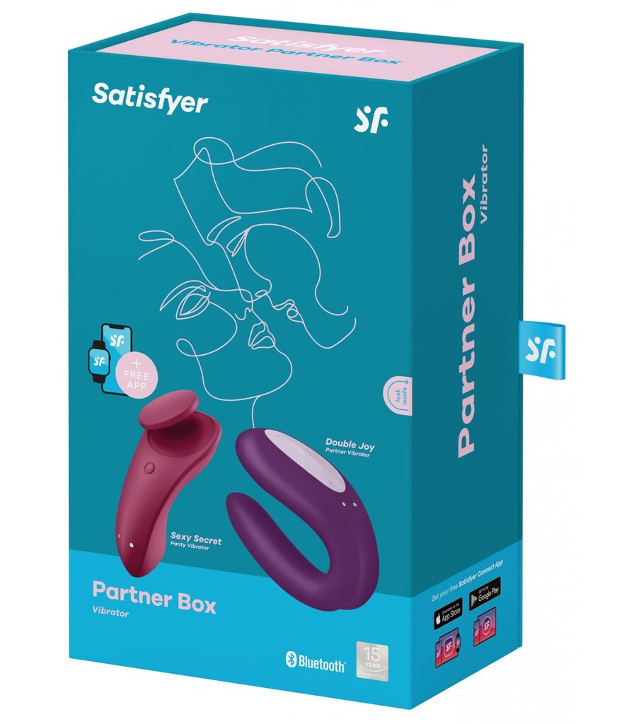 Набір Satisfyer Partner Box 1 (вібратор для пар Double Joy + вібратор у трусики Sexy Secret) - Фото №2 Набір Satisfyer Partner Box 1 (вібратор для пар Double Joy + вібратор у трусики Sexy Secret) - Фото №2
