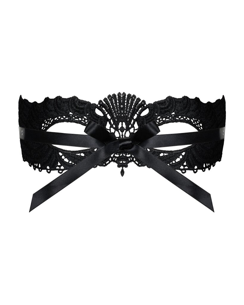 Кружевная маска Obsessive A700 mask, единый размер, черная - Фото №3