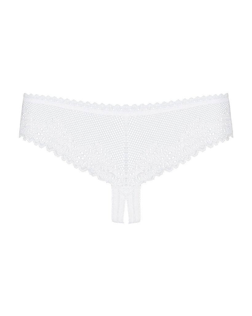 Кружевные трусики с доступом Obsessive Alabastra S/M, белый - Фото №5 Кружевные трусики с доступом Obsessive Alabastra S/M, белый - Фото №5