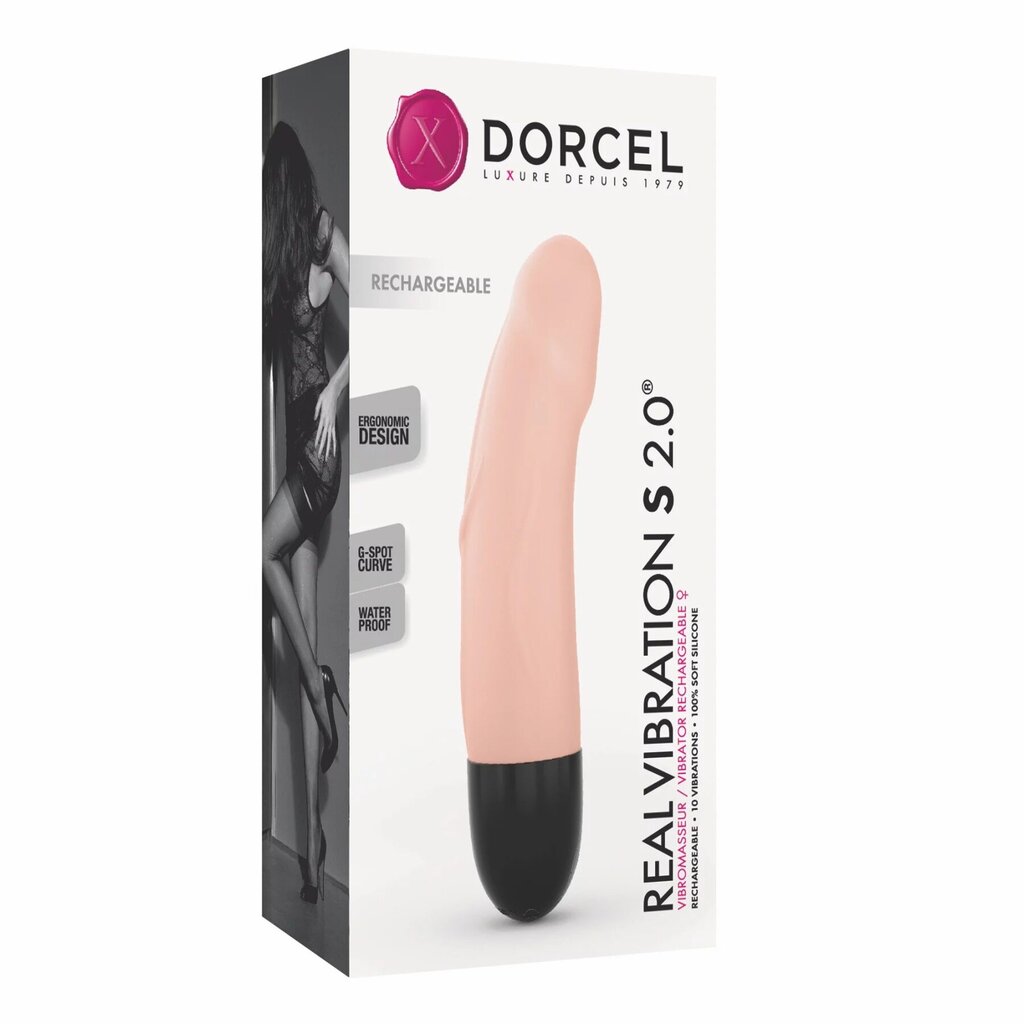 Вібратор Dorcel Real Vibration S Flesh 2.0, діаметр 3,7см, перезаряджається, для точки G - Фото №2 Вібратор Dorcel Real Vibration S Flesh 2.0, діаметр 3,7см, перезаряджається, для точки G - Фото №2