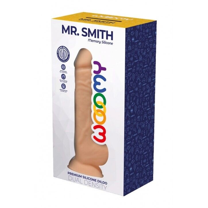 Силіконовий фалоімітатор Wooomy Mr.Smith, термореактивний, з присоскою, довжина 17,5, діаметр 3,3 см - Фото №2 Силіконовий фалоімітатор Wooomy Mr.Smith, термореактивний, з присоскою, довжина 17,5, діаметр 3,3 см - Фото №2