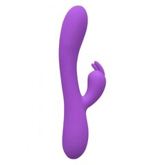 Вібратор-кролик Wooomy Gili-Gili Vibrator with Heat Purple, відросток з вушками, підігрів до 40°С - Фото №1