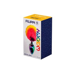 Анальная пробка Wooomy Filippi S, с пушистым хвостиком, диаметр 2,8 см, длина 7 см - Фото №1 Анальная пробка Wooomy Filippi S, с пушистым хвостиком, диаметр 2,8 см, длина 7 см - Фото №1