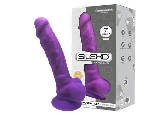 Фаллоимитатор SilexD Johnny Purple (MODEL 1 size 7in), двухслойный, силикон+Silexpan, диаметр 3,8 см - Фото №2 Фаллоимитатор SilexD Johnny Purple (MODEL 1 size 7in), двухслойный, силикон+Silexpan, диаметр 3,8 см - Фото №2