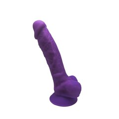 Фаллоимитатор SilexD Johnny Purple (MODEL 1 size 7in), двухслойный, силикон+Silexpan, диаметр 3,8 см - Фото №1