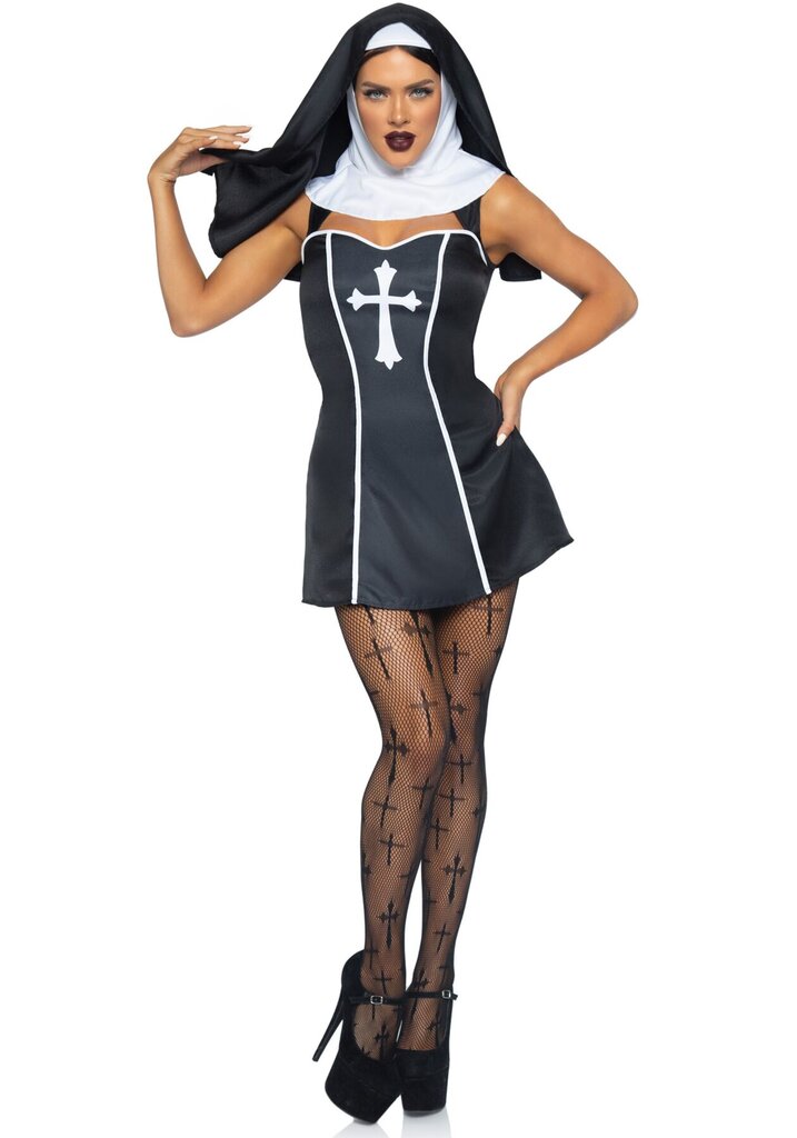 Костюм монашки Leg Avenue Naughty Nun L, платье, головной убор - Фото №1 Костюм монашки Leg Avenue Naughty Nun L, платье, головной убор - Фото №1