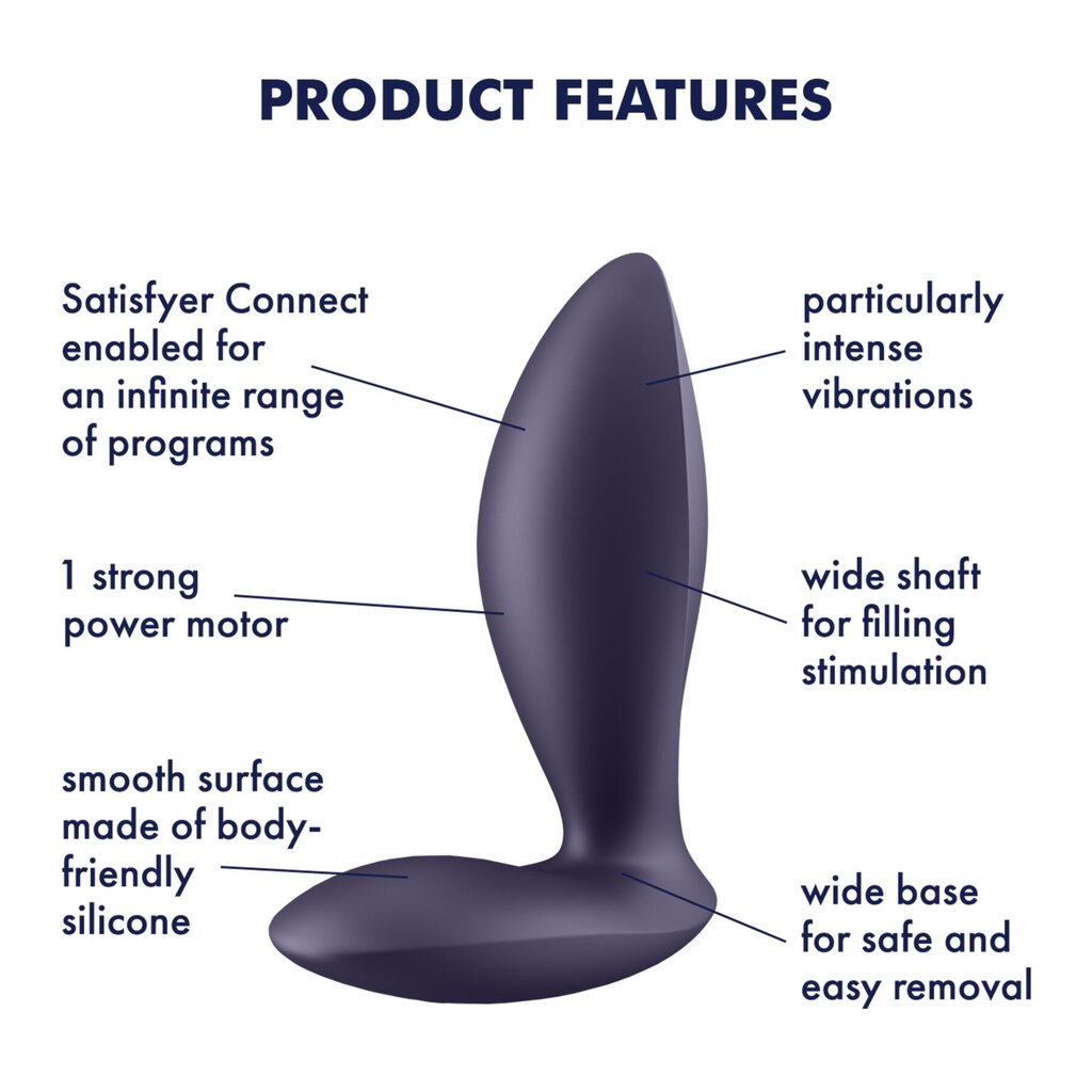 Анальна смарт-пробка з вібрацією Satisfyer Power Plug, дуже потужна - Фото №2 Анальна смарт-пробка з вібрацією Satisfyer Power Plug, дуже потужна - Фото №2