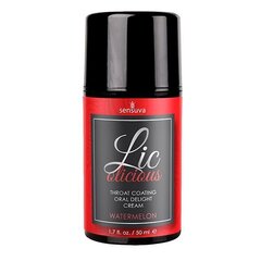Гель для мінету Sensuva Lic-o-licious Watermelon (50 мл), оліїстий, без цукру - Фото №1 Гель для мінету Sensuva Lic-o-licious Watermelon (50 мл), оліїстий, без цукру - Фото №1
