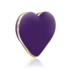 Вібратор-сердечко Rianne S: Heart Vibe Purple, 10 режимів, медичний силікон, подарункове паковання - Фото №1