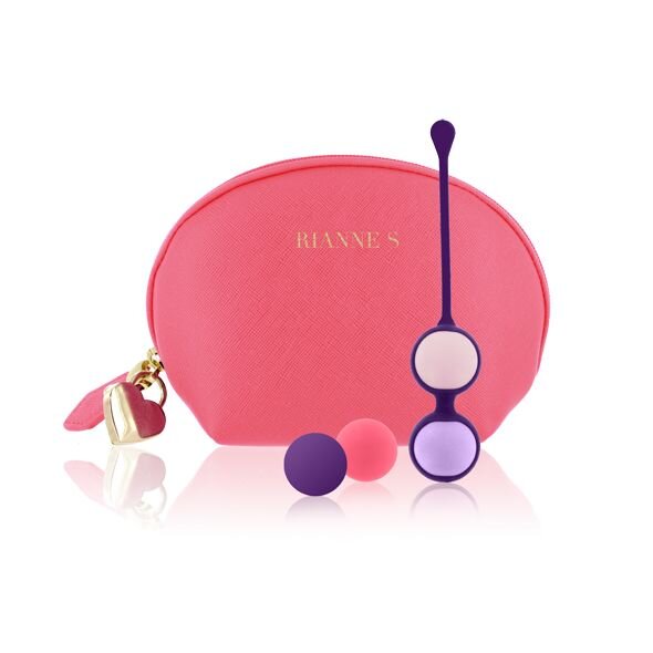 Набір вагінальних кульок Rianne S: Pussy Playballs Coral, маса 15, 25, 35, 55г, моноліт, косметичка - Фото №1 Набір вагінальних кульок Rianne S: Pussy Playballs Coral, маса 15, 25, 35, 55г, моноліт, косметичка - Фото №1