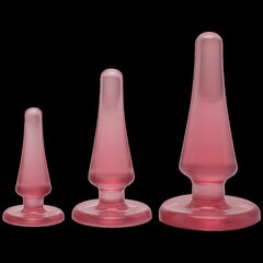 Набор анальных пробок Doc Johnson Crystal Jellies - Pink, макс. диаметр 2см - 3см - 4см - Фото №1 Набор анальных пробок Doc Johnson Crystal Jellies - Pink, макс. диаметр 2см - 3см - 4см - Фото №1