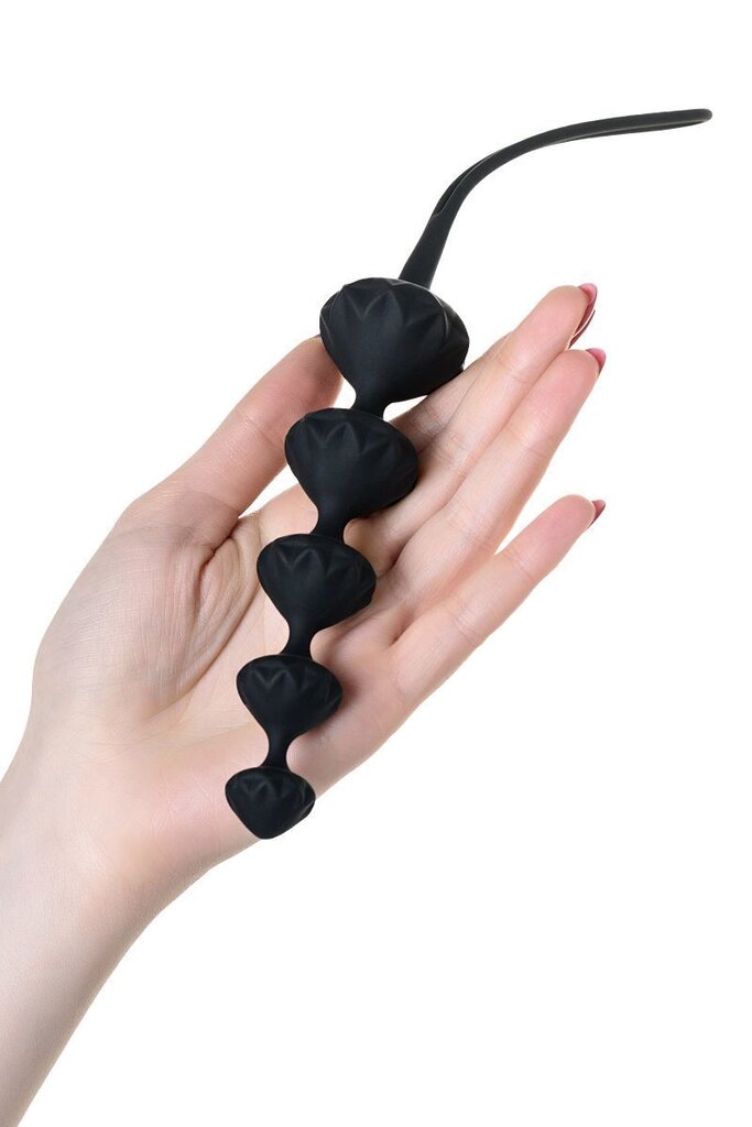 Набір анальних намистин Satisfyer Beads Black, силікон, макс. діаметр 3,3 см та 3,5 см - Фото №2