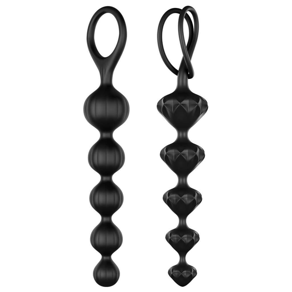 Набір анальних намистин Satisfyer Beads Black, силікон, макс. діаметр 3,3 см та 3,5 см - Фото №3