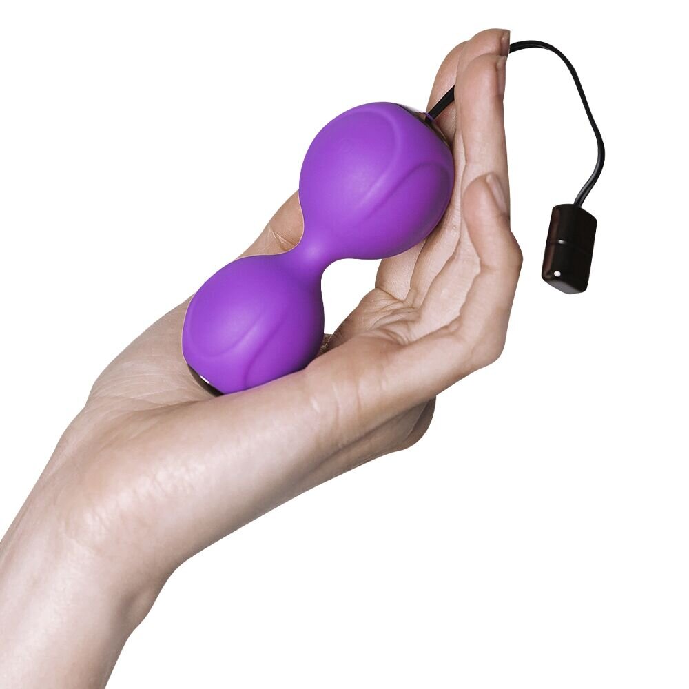 Вагінальні кульки з вібрацією Adrien Lastic Kegel Vibe Purple, діаметр 3,7 см - Фото №5