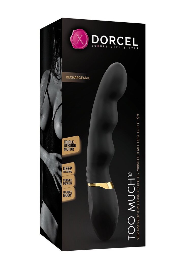 Вибратор ультрастимулирующий Dorcel Too Much Rechargeable Black, гибкий и мощный, 3 вибромотора - Фото №3 Вибратор ультрастимулирующий Dorcel Too Much Rechargeable Black, гибкий и мощный, 3 вибромотора - Фото №3