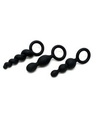 Набір анальних іграшок Satisfyer Plug black (set of 3) - Booty Call, макс. діаметр 3 см - Фото №1