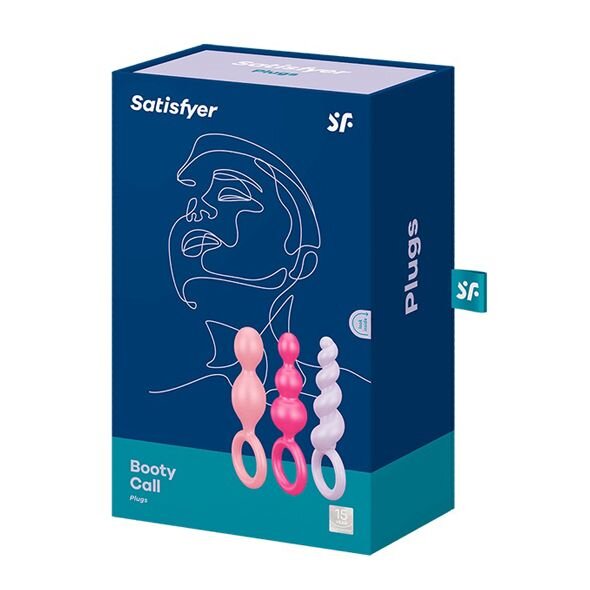 Набір анальних іграшок Satisfyer Plugs (set of 3) - Booty Call, макс. діаметр 3 см - Фото №3 Набір анальних іграшок Satisfyer Plugs (set of 3) - Booty Call, макс. діаметр 3 см - Фото №3