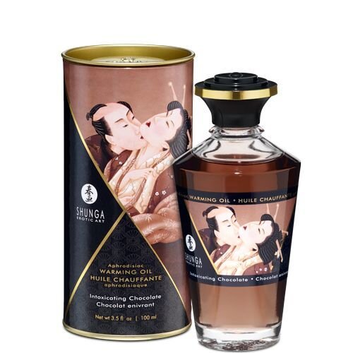 Розігрівальна олія Shunga Aphrodisiac Warming Oil – Intoxicating Chocolate (100 мл) без цукру - Фото №1