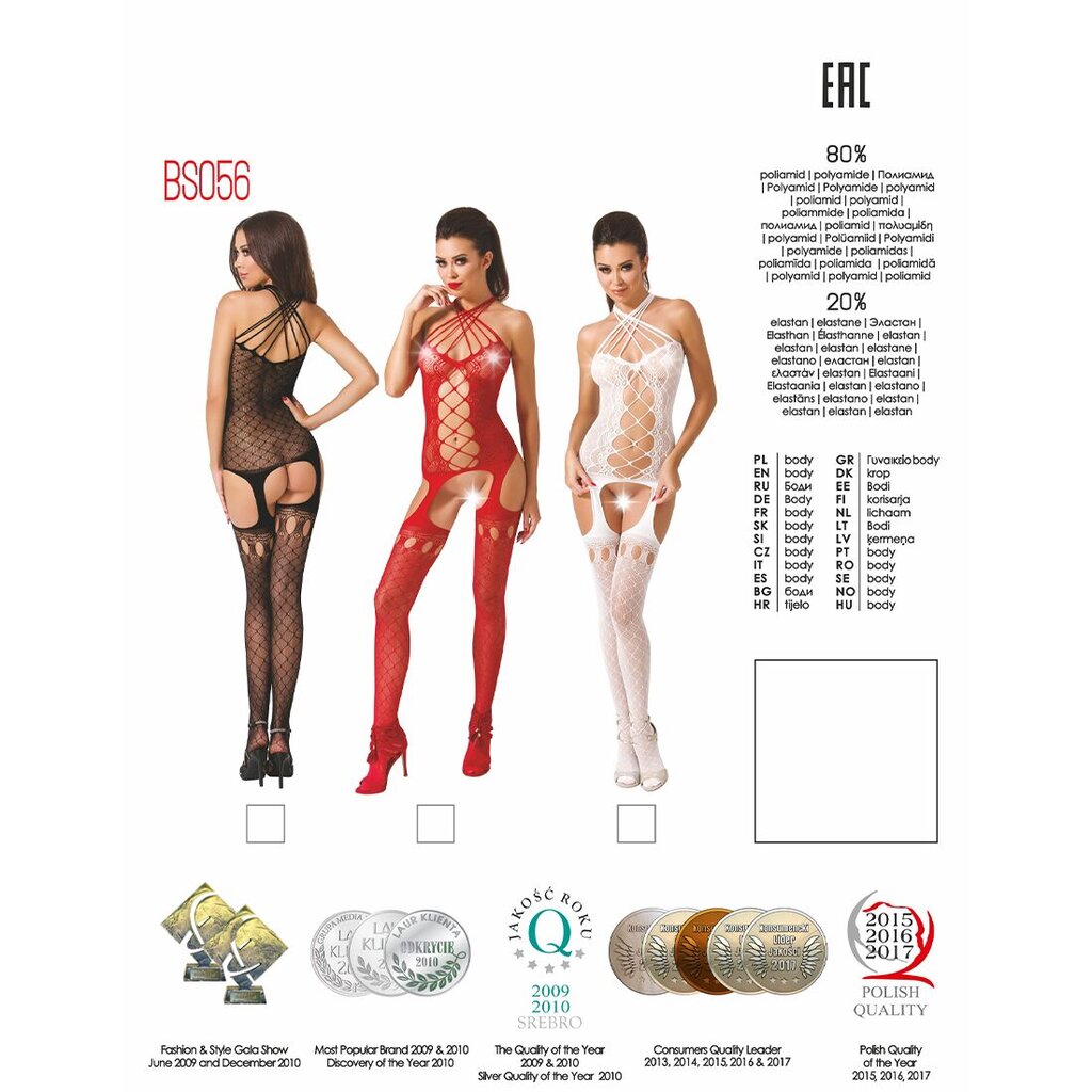 Бодістокінг Passion BS056 black, комбінезон, імітація панчох - Фото №3 Бодістокінг Passion BS056 black, комбінезон, імітація панчох - Фото №3