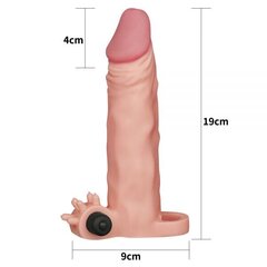 Насадка-подовжувач з вібрацією Add 2" Vibrating Penis Sleeve, Flesh - Фото №1