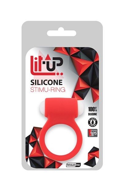 Ерекційне кільце Lit-up Stimu Ring 3 red - Фото №2