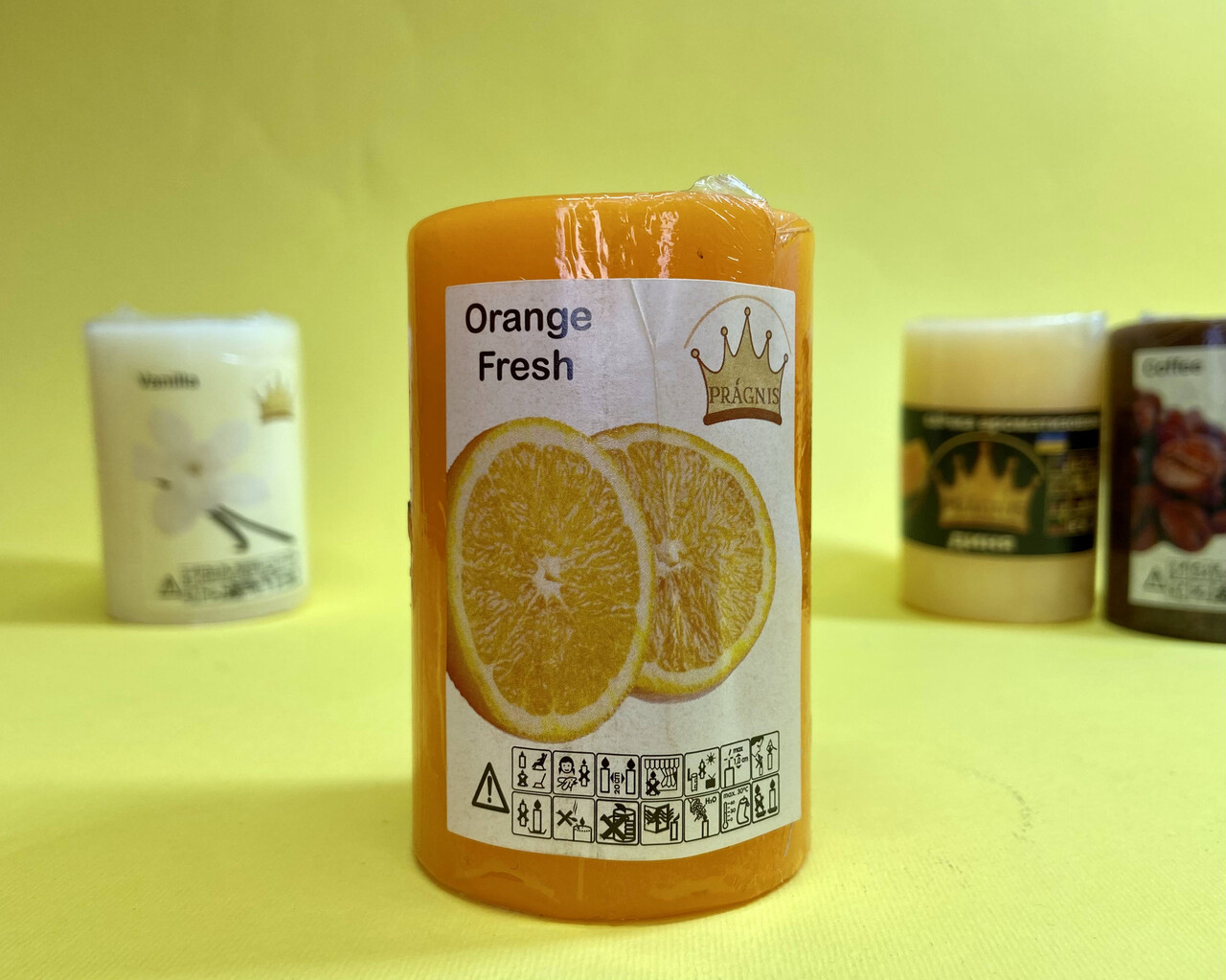 Арома-свеча цилиндрическая "Апельсиновый фреш" - Фото №1