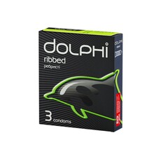 Презервативи Dolphi Ребристі, 3 шт - Фото №1