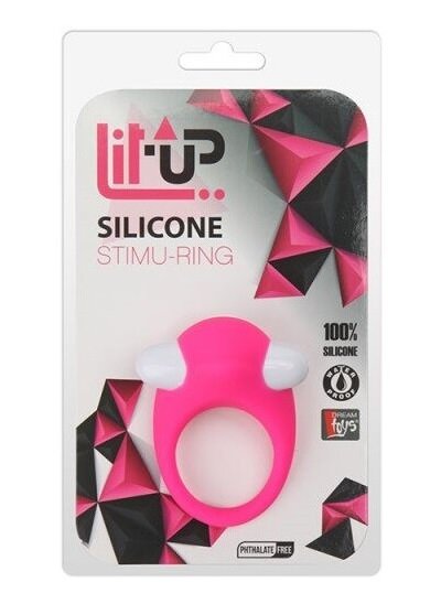 Ерекційне кільце Lit-Up Silicone Stimu Ring 6 Pink - Фото №2