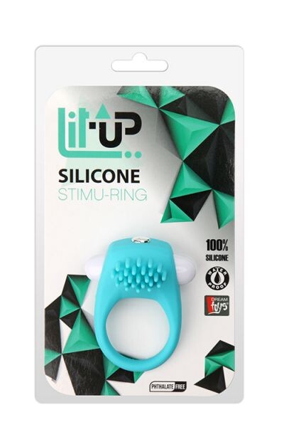 Ерекційне кільце Lit-up Silicone Stimu Ring 5 Blue - Фото №2
