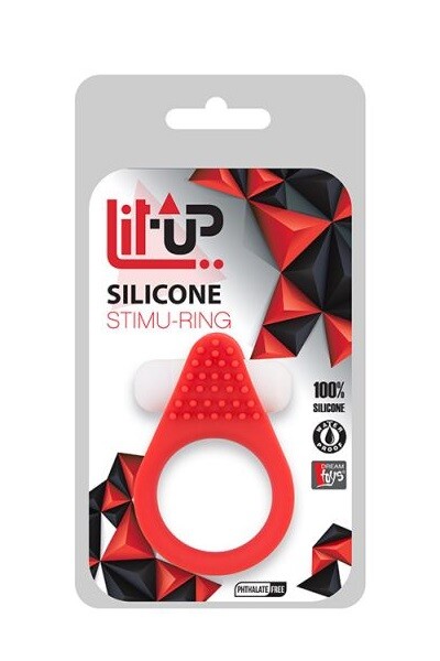 Ерекційне кільце Lit-Up Stimu Ring 1 red - Фото №2