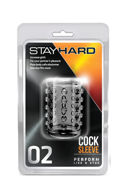 Насадка Stay Hard - Cock Sleeve 02, Clear - Фото №3