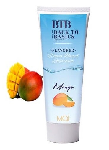 Гель-лубрикант с ароматом манго BTB Waterbased Mango, 75 мл - Фото №1
