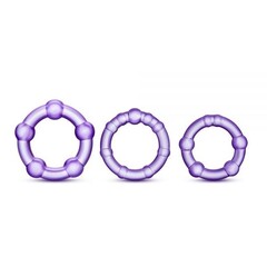 Эрекционное кольцо Stay Hard Beaded Cockrings Purple, 1 шт - Фото №1