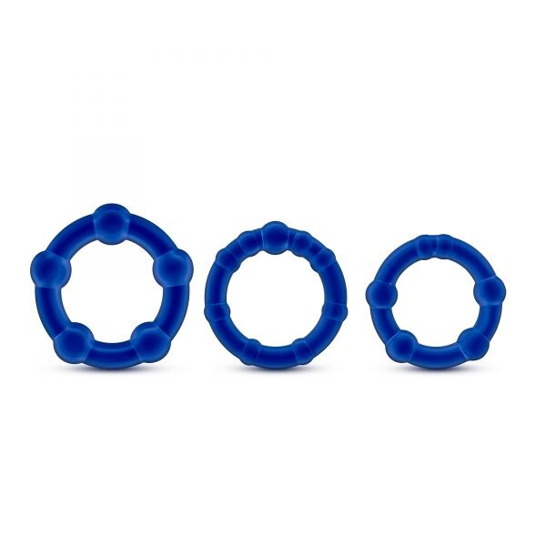 Эрекционное кольцо Stay Hard Beaded Cockrings Blue, 1 шт - Фото №2