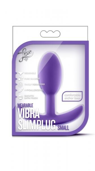 Анальная пробка с уникальным стимулирующим дизайном LUXE WEARABLE VIBRA SLIM PLUG SMALL - Фото №3