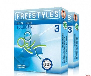 Презервативы Freestyles Ultra Light, ультратонкие, 3 шт - Фото №1 Презервативы Freestyles Ultra Light, ультратонкие, 3 шт - Фото №1