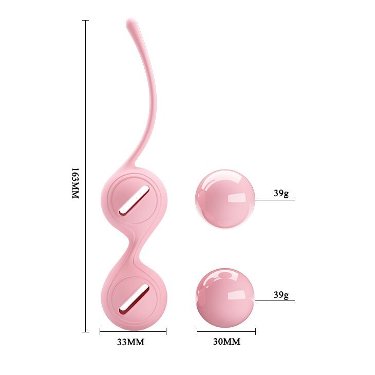 Вагінальні кульки PrettyLove Kegel Tighten Up I, колір рожевий - Фото №4 Вагінальні кульки PrettyLove Kegel Tighten Up I, колір рожевий - Фото №4