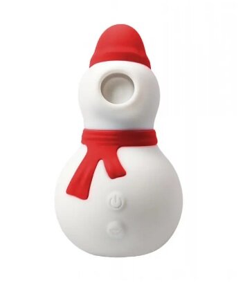 Вакуумний кліторальний стимулятор "Сніговик" Snowman Red - Фото №2