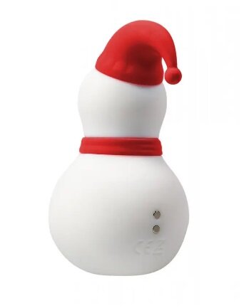 Вакуумный стимулятор клитора "Снеговик" Snowman Red - Фото №4