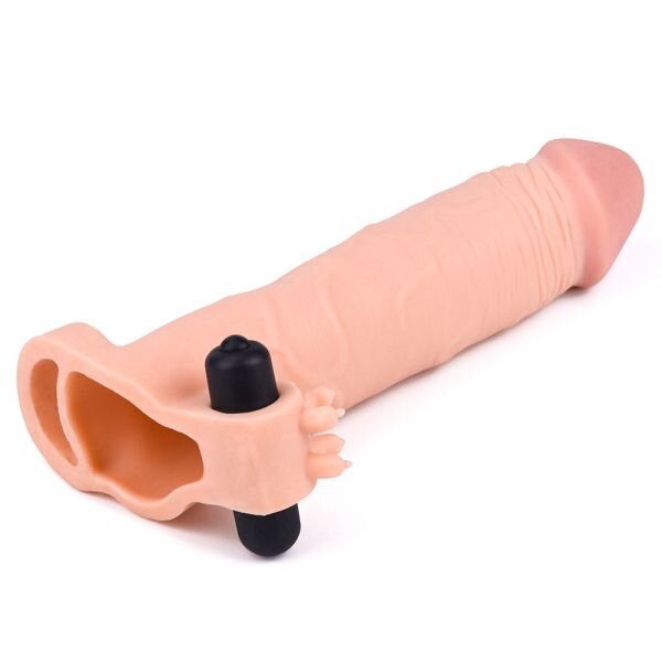 Удлиняющая насадка с вибрацией Add 3 Penis Sleeve, Flesh - Фото №3 Удлиняющая насадка с вибрацией Add 3 Penis Sleeve, Flesh - Фото №3