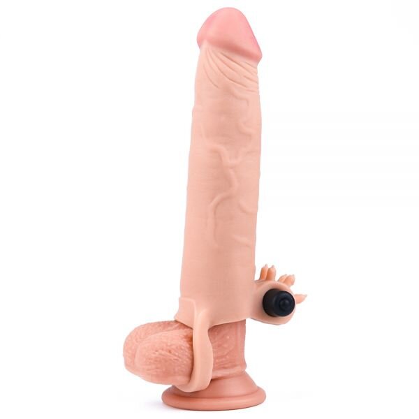 Удлиняющая насадка с вибрацией Add 3 Penis Sleeve, Flesh - Фото №5 Удлиняющая насадка с вибрацией Add 3 Penis Sleeve, Flesh - Фото №5
