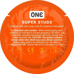 Презерватив ONE Super Studs (точечный), 1 шт - Фото №1